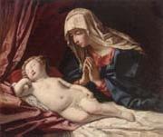 The Modonna adoring the sleeping child unknow artist